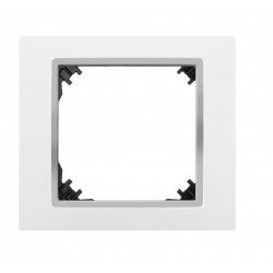 VESTRA ramka pojedyncza biały/chrom 3871‑26