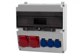 Rozdzielnica LAGO 17M - gniazda 2x16A 5p, 3x230V /17 modułów/