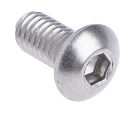 Śruba imbusowa M4 długość 8mm Gniazdo sześciokątne wypukłe Stal nierdzewna RS PRO