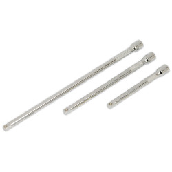 Sealey AK6330 Extension Bar Set 3pc 1/4&quot;sq Drive