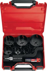 Zestaw otwornic HS-MU 22-127mm z 5-cioma wiertłami prowadzącymi w walizce HS Hilti / HS-MU Multicut (15)