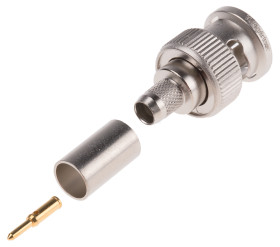 Złącze koncentryczne Montaż na kablu Męski 75Ω typ złącza Złącze BNC 0 to 4GHz Połączenie zagniatane typ kabla