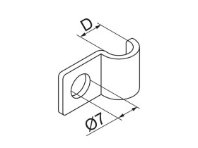 Uchwyt kabla UDF40 grubość blachy 2,0mm 405540 BAKS
