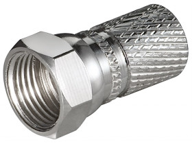 Złącze F skręcane 7,3 mm adapter skręcany z cynku z niklowymi stykami