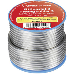 Rothenberger 45255 Solder Reel Sn97Cu3 250g 3mm for Superior Workmanship