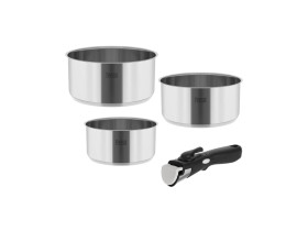 Zestaw garnków z odłączaną rączką TEESA COOK EXPERT SINGLE HAND