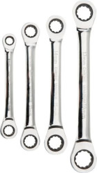 Klucze oczkowe z grzechotką 8-19mm /zestaw 4 szt./ 09-070