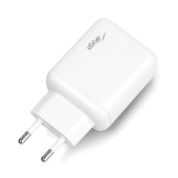 Zasilacz 2x USB C - 5V-12V/1,67A-3A - Akyga AK-CH-19