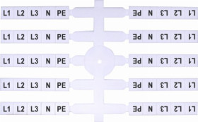 EO3 L1,L2,L3,N,PE Oznacznik elastyczny (40 x 5szt.) (003901816)