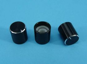 GAŁKA CZARNA 14mm FI=6mm h=17mm ALU/ABS