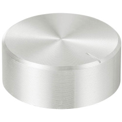 TruComponents 320044 Control knob &#x2B; marking Silver (&#xD8; x H) 25mmx10mmAlu/Plastic