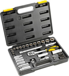 Klucze nasadowe 3/8 cala stal CrV (zestaw 39 szt.) 38D641