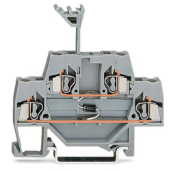 WAGO 280-940/281-410 5mm Double Deck Diode 250V Trmnl. Block Grey AWG 28-14