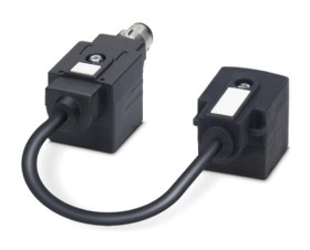 Przewód czujnik-siłownik Złącze A DIN 43650 Form A x 2 liczba rdzeni 4 długość 100mm Rodzaj A Żeńskie Złącze B Złącze