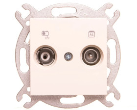 Karre Gniazdo Rtv Końcowe, Kolor Krem / 90963721