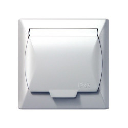 Gniazdo pojedyncze hermetyczne IP44 białe GPH-1AZ/00/w Akcent Ospel