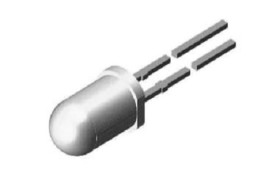 LED, THT, czerwona, Vishay