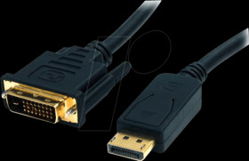 DP2DVI2MM6 Adapter cable, DisplayPort male to DVI male, 1.8 m