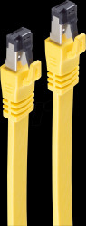 BS08-42002 Patch cable, Cat.8.1, U/FTP, flat, 0.25m, yellow