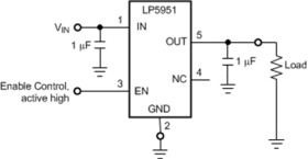 150-mA, low-IQ, low-dropout voltage regulator with enable