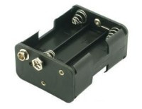 BAT6xR6-AK Koszyk na baterie z tworzywa na klips, 6xAA typu A, wymiary: 47 x 57 x 28 mm