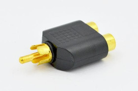 Adapter RCA (chinch) wtyk / 2x gniazdo