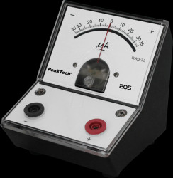 P 205-08 Galvanometer, analogue, benchtop, +/- 35 µA DC