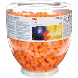 3M 1100B Protective Ear Plug Refill 35 dB Disposable EN 352-2 500 Pair