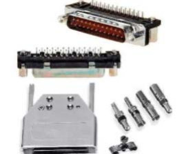 Złącze D-Sub 9-pinowe Męski Kąt Proste Montaż wtykowy raster 2.74mm Złoto na niklu