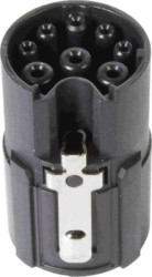 Socket insert, 8 pole + PE for M17 round connector, 21175300000