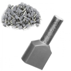 Trytyt Końcówka tulejkowa izolowana podwójna DUID-2x4,0-12SZ szary 100szt