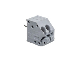 Listwa zaciskowa do płytek drukowanych 2-torowa 1 pin/biegun z przyciskami i otworem pomiarowym do 1,3mm szara 250-102 /140szt./