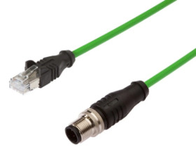 Złącze kablowe M12 męskie proste RJ45 4x0,14mm 5m PUR VK508F25