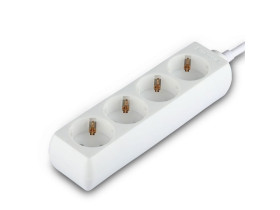 VT-1104-3 Przedłużacz mieszkaniowy 4 gniazda 3x1.5 G. X 3M biały 8757 V-TAC