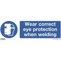 Worksafe SS54V1 Safety Sign Wear Eye Protection When Welding - Self-Ad Vinyl