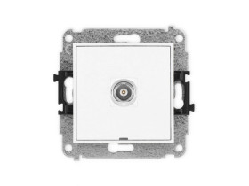 MINI Mechanizm gniazda pojedynczego BNC, bez pola opisowego biały mat 25MGBNCBO-1 KARLIK