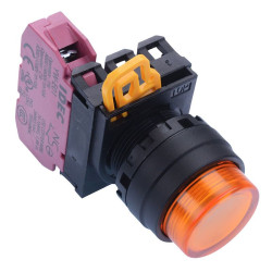 YW1L-M2E01Q0A Amber 22mm Momentary Push Button Switch NC IP65 IDEC