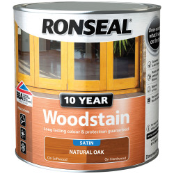 Ronseal 38694 10 Year Woodstain Natural Oak 2.5 litre