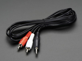Adafruit 3.5mm Stereo to RCA (Composite Audio) Cable 6 feet