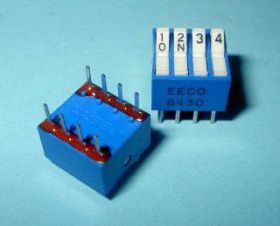 DIP SWITCH 4-PIN BLUE (10SZT)