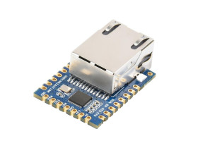 Waveshare TTL UART to Ethernet Mini Module, Castellated Holes With Immersion Gold Design, Highly Integrated Packaging