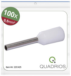 Quadrios 22C425 Końcówka rurkowa 0.5 mm² z częściową izolacją biały 1 zest.