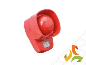 Sygnalizator optyczno-akustyczny ścienny Symphoni LX czerwona obudowa białe światło SYG1/R1/LX-W/WF IP33C 8500043FULL-0043X EATO