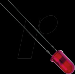 L-56BID Flashing LED, 5 mm, wired, 2-pin, red, 80 mcd, 60°