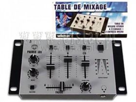 Mikser- stereo z 3 kanałami i 2 wejściami mikrofon