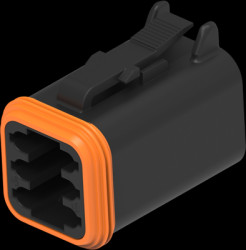 Socket housing, 6 pole, for DEUTSCH DT series, DT06-6S-P012