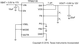 3-17V 4.0A Step-Down Converter with 1% accuracy and PFM/Forced-PWM in 2x3QFN