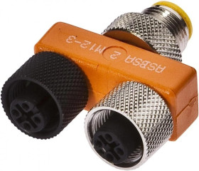 VK001037, rozdzielacz, okablowanie szeregowe, 2x M12 3pin, M12 4pin