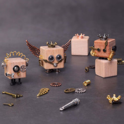 DIY Timberbot Kit – Build Wooden Robots &amp; Keychains