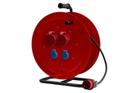 Przedłużacz siłowy na bębnie metalowym MAKARA-460 OPD 5x4 2x32A 5p, 2x230V, wtyczka 32A 5p - 35m